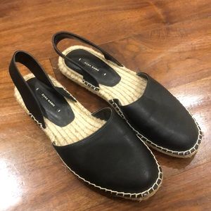 ZARA black leather sandals